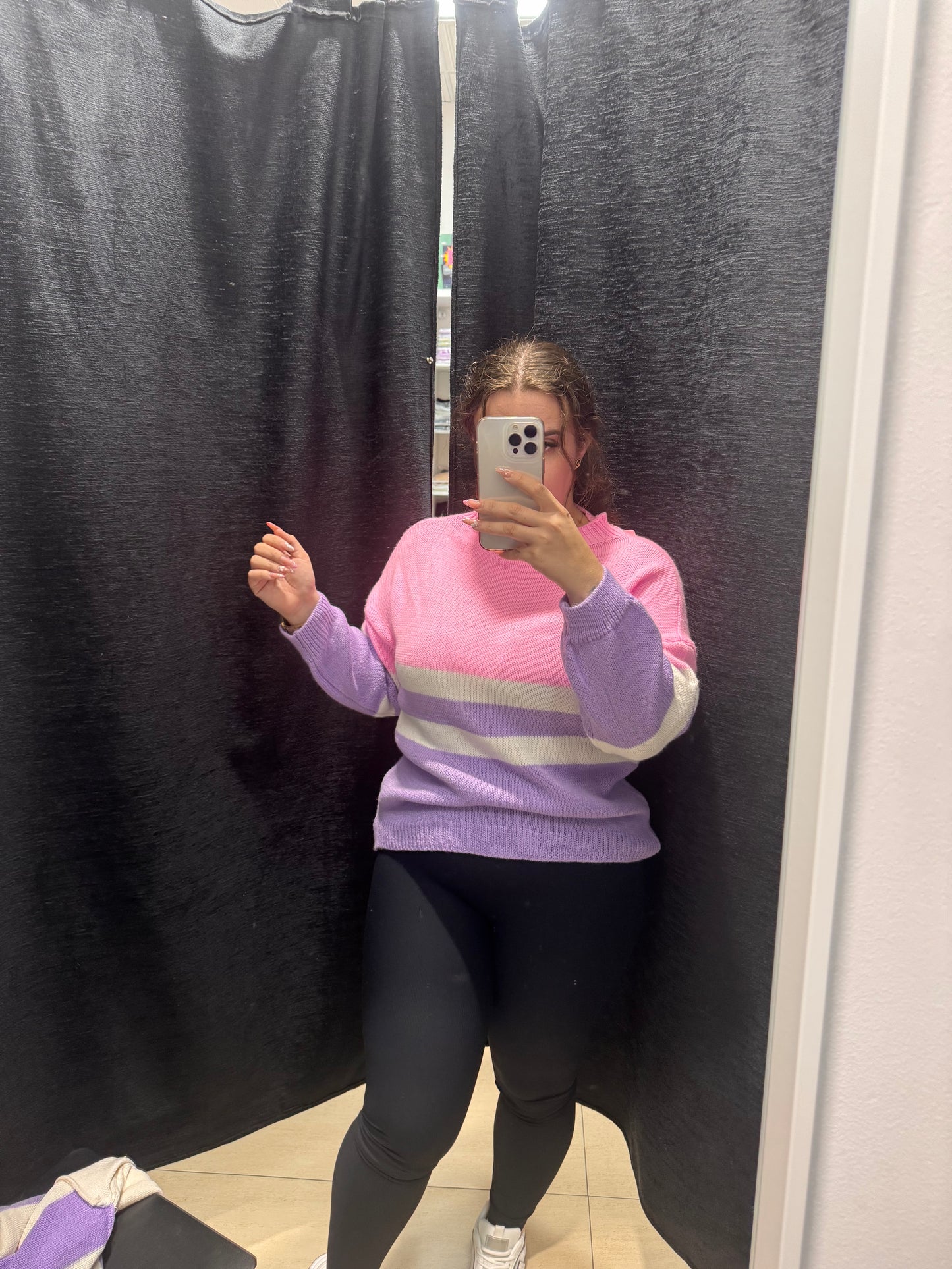 Jersey rayas morado y lila