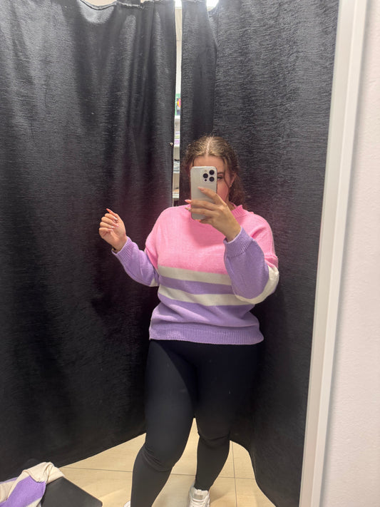 Jersey rayas morado y lila